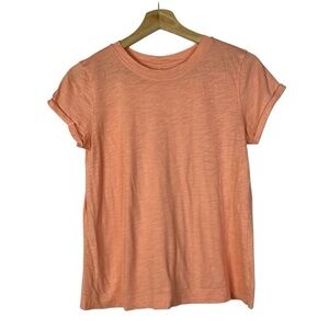 Ann Taylor LOFT Light Orange Vintage Soft Crewneck Short Sleeve T-Shirt XS